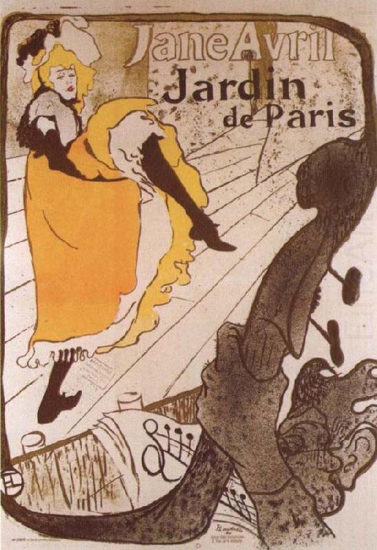 Jane Avril in the Paris Garden, Henri de toulouse-lautrec